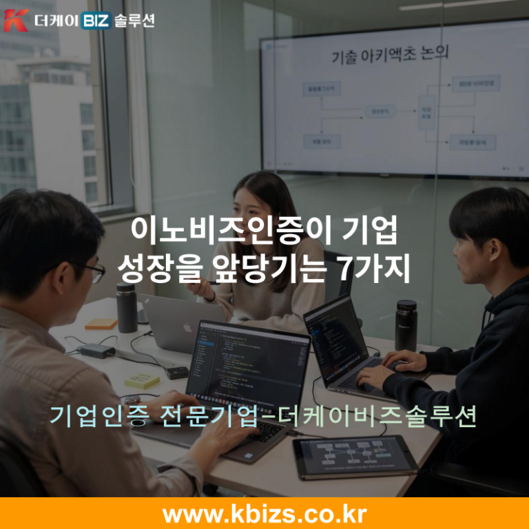 이노비즈인증이 기업 성장을 앞당기는 7가지